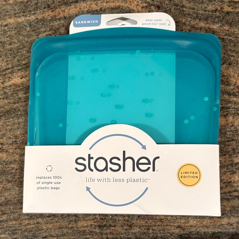 Stasher Teal Silicone Storage Bag